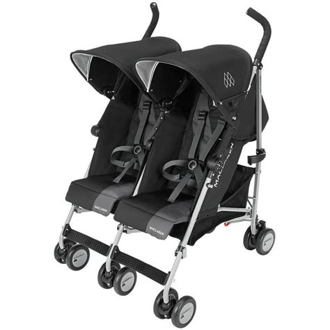 Maclaren stroller double - Product Description. The Universal Organiser from Maclaren is a fashionable hold all for nearly every stroller. Securely fastens to the frame of any stroller with handles up to 19 inches wide, the organiser offers an easy-access compartment for everything from nappies and change items to drinks, and toys. With two bottle holders and a middle ...